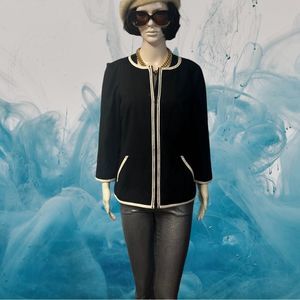 Elegant Black and White Women's Jacket